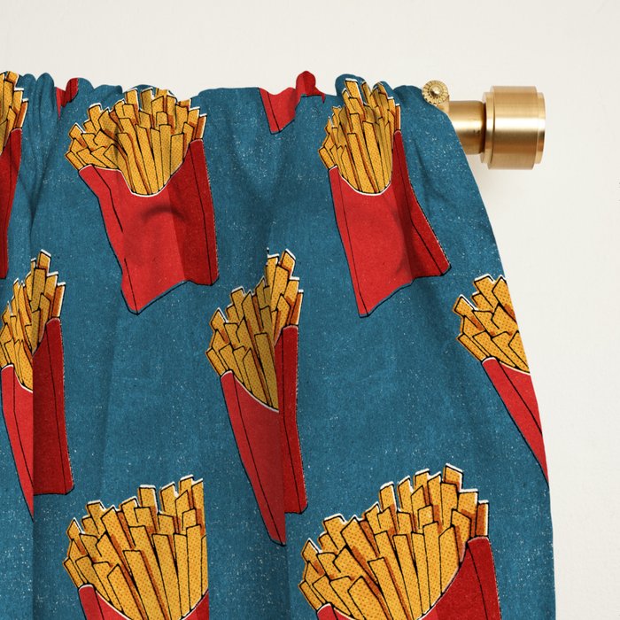 FAST FOOD / Fries - pattern Window Curtain Gallery Image 2