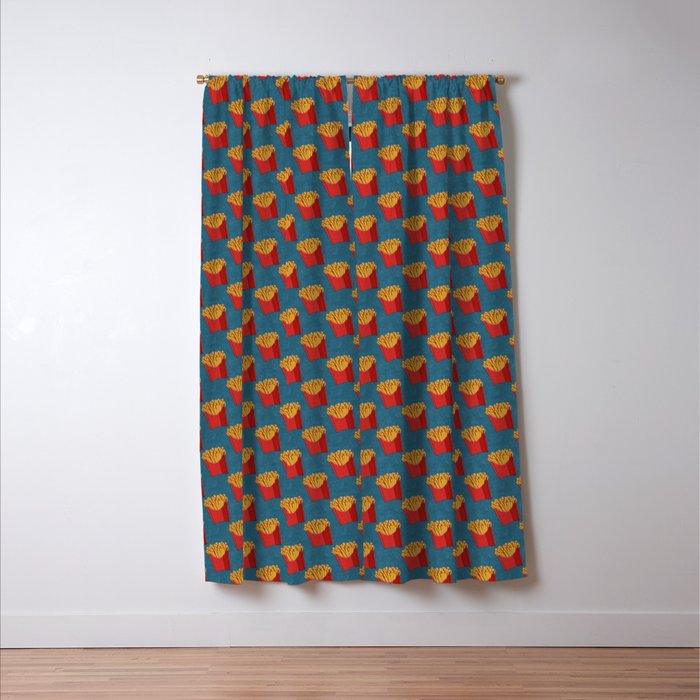 FAST FOOD / Fries - pattern Window Curtain Gallery Image 3