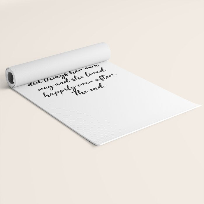 Once upon a time she said fuck this - pretty script Yoga Mat Gallery Image 2