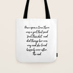 Once upon a time she said fuck this - pretty script Tote Bag Gallery Image 1