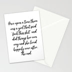 Once upon a time she said fuck this - pretty script Stationery Card Gallery Image 2