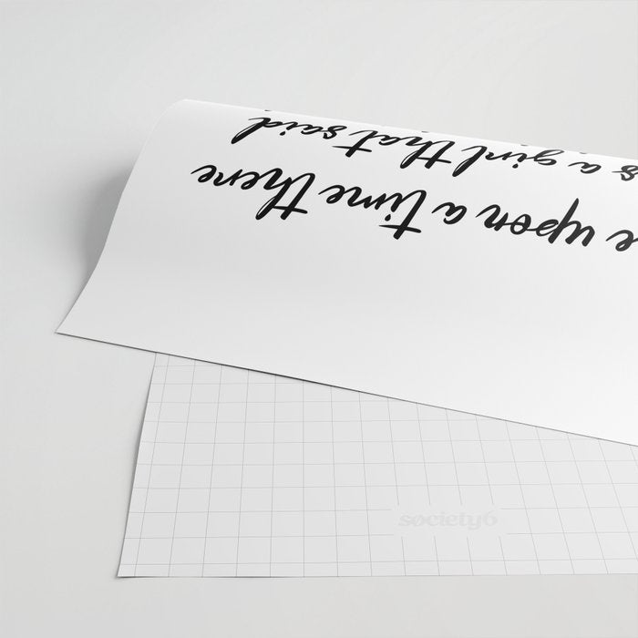 Once upon a time she said fuck this - pretty script Wrapping Paper Gallery Image 2