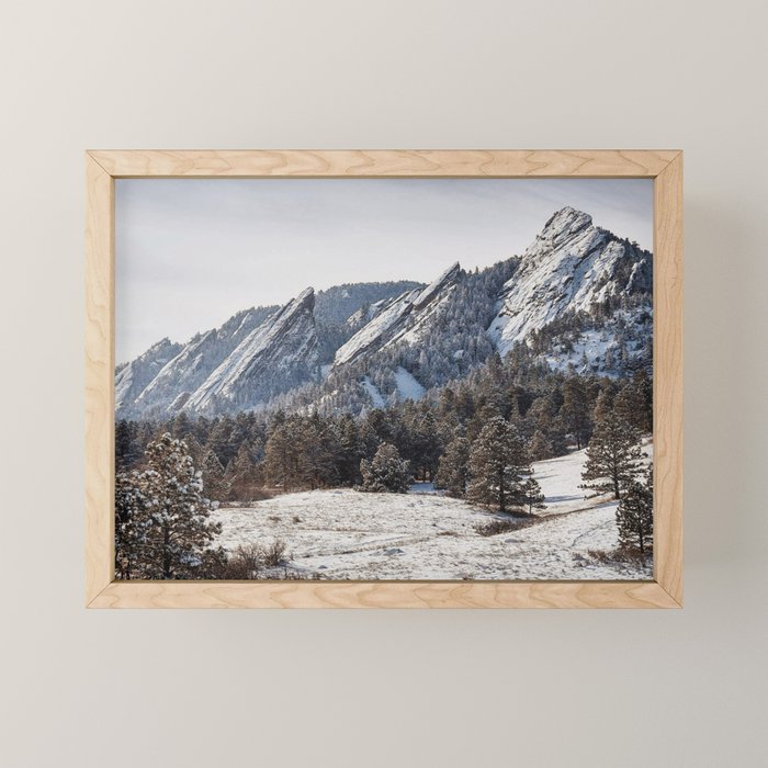 Frozen Flatirons III Mini Art Print Gallery Image 1