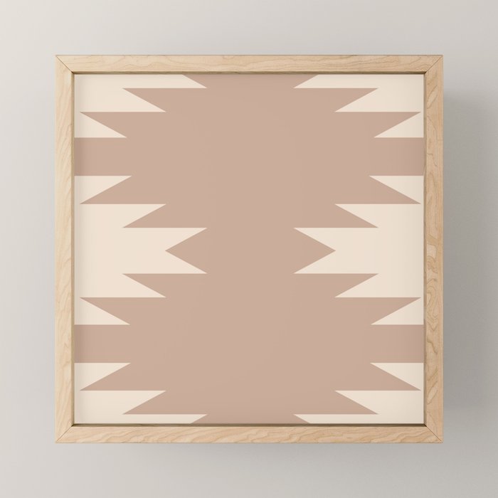 Geometric Southwestern Minimalism - Neutral Natural Beige Mini Art Print Gallery Image 1