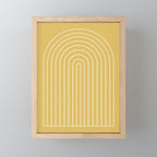 Minimal Arch XXXV Sunshine Yellow Modern Geometric Lines Mini Art Print Gallery Image 1