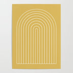 Minimal Arch XXXV Sunshine Yellow Modern Geometric Lines Poster Gallery Image 4