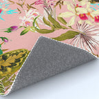 Gardenia | Vintage Botanical Nature Pattern | Blush Boho Plants Garden Floral Rug Gallery Image 4