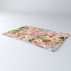 Gardenia | Vintage Botanical Nature Pattern | Blush Boho Plants Garden Floral Rug Gallery Image 3