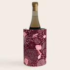 Forest Full of Wild Mushrooms in Burgundy & Peach Wine Chiller Gallery Image 2