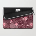 Forest Full of Wild Mushrooms in Burgundy & Peach Laptop Sleeve Gallery Image 2