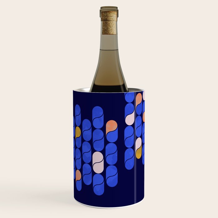 Blue modern pattern Wine Chiller Gallery Image 3