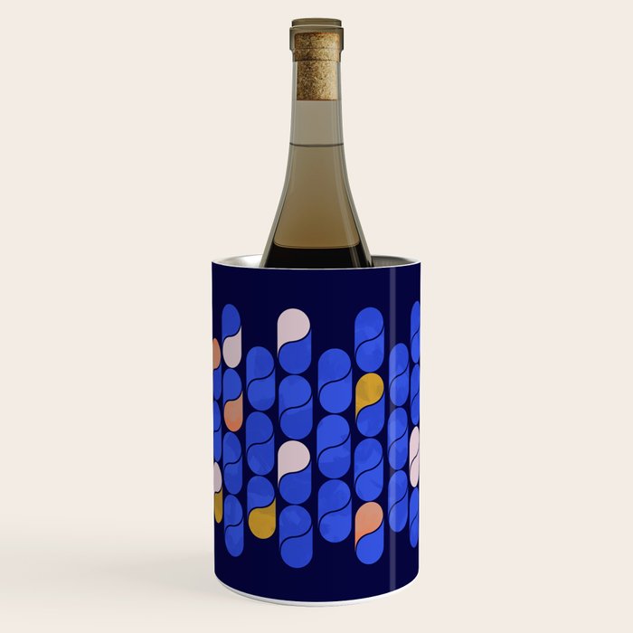Blue modern pattern Wine Chiller Gallery Image 1