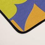 Retro Flower Patch Cute Vintage Aesthetic Floral Pattern Blue Orange Pink Desk Mat Gallery Image 4