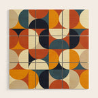 mid century abstract shapes fall winter 3 Wood Wall Art Gallery Image 1