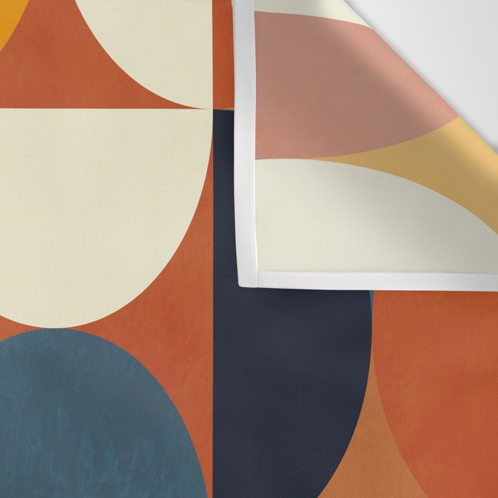 mid century abstract shapes fall winter 3 Wall Tapestry Gallery Image 3