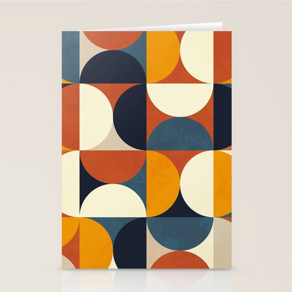 mid century abstract shapes fall winter 3 Stationery Card Gallery Image 2