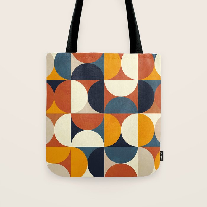 mid century abstract shapes fall winter 3 Tote Bag Gallery Image 1