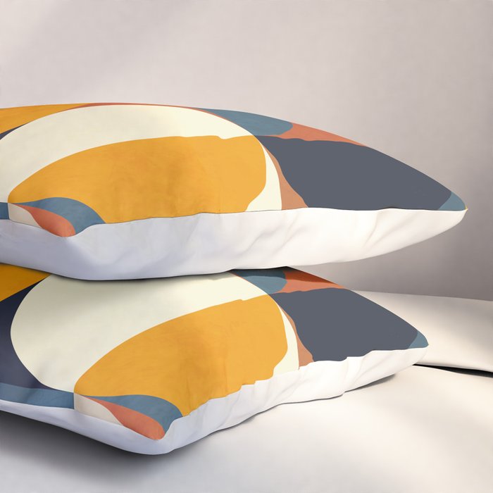 mid century abstract shapes fall winter 3 Pillow Sham Gallery Image 3