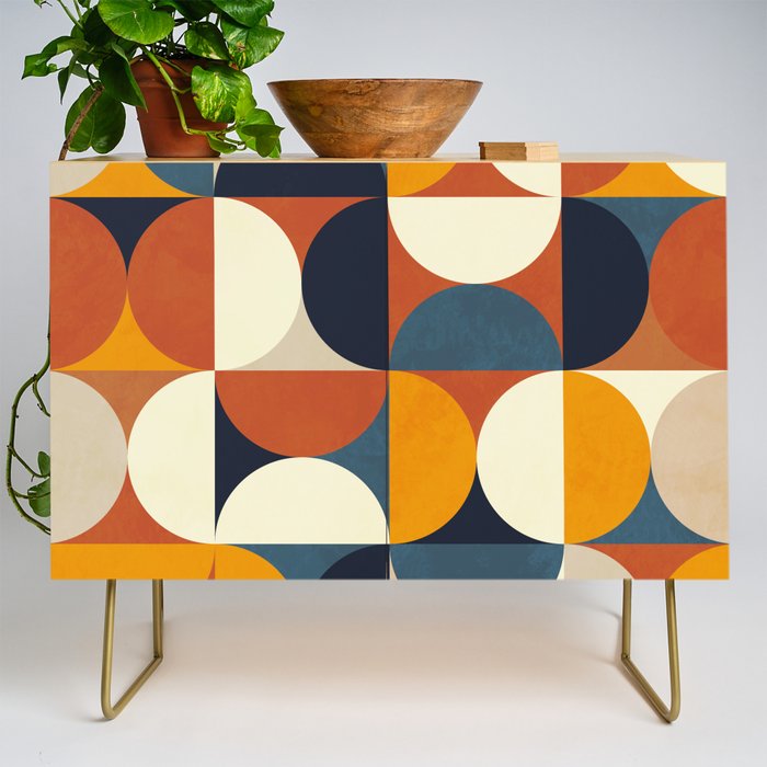 mid century abstract shapes fall winter 3 Credenza Gallery Image 1