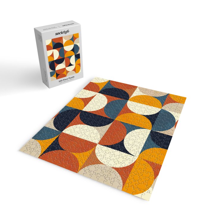 mid century abstract shapes fall winter 3 Jigsaw Puzzle Gallery Image 2