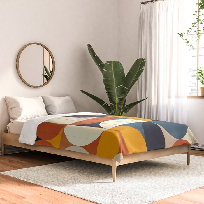 mid century abstract shapes fall winter 3 Comforter Gallery Image 2