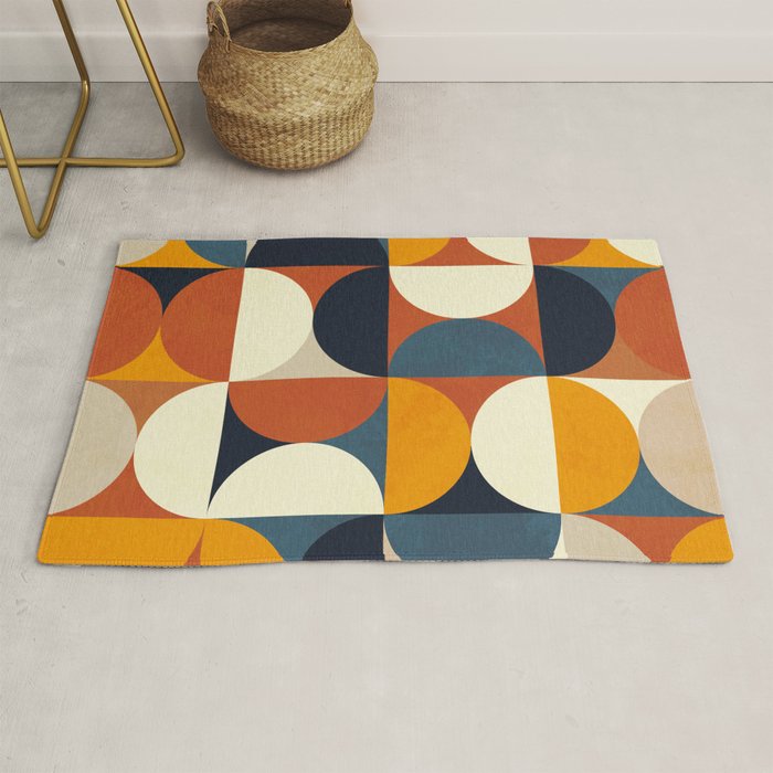 mid century abstract shapes fall winter 3 Rug Gallery Image 1