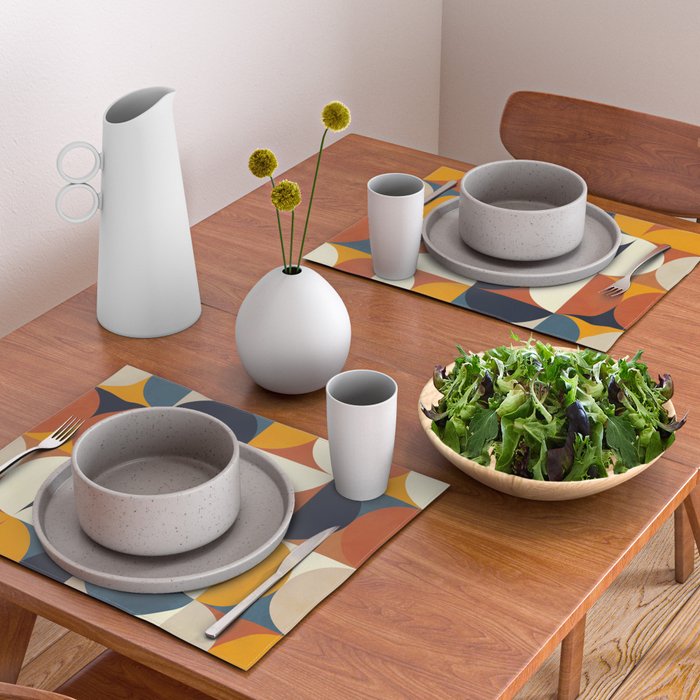 mid century abstract shapes fall winter 3 Placemat Gallery Image 2