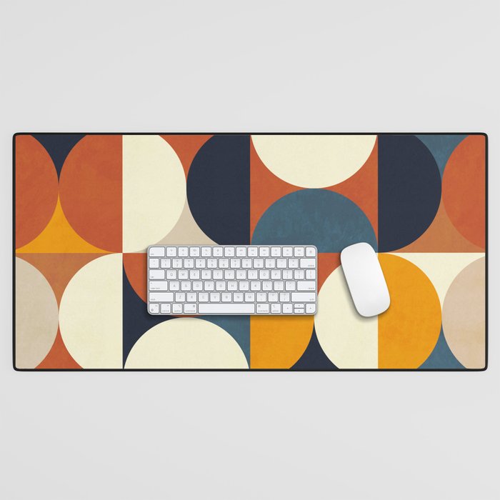 mid century abstract shapes fall winter 3 Desk Mat Gallery Image 1