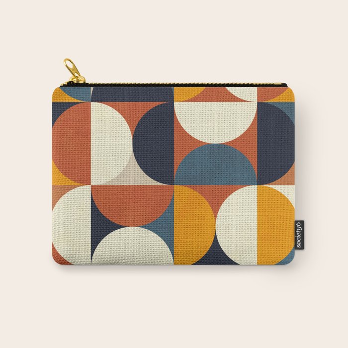 mid century abstract shapes fall winter 3 Carry All Pouch Gallery Image 1