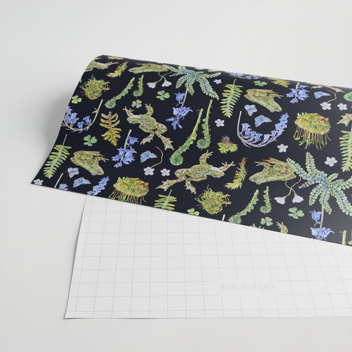Frolicking Frogs and Ferns Wrapping Paper Gallery Image 2