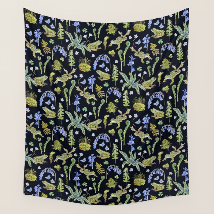 Frolicking Frogs and Ferns Wall Tapestry Gallery Image 4