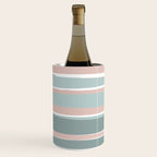 Festive, Abstract, Stripes Pattern, Pink, Green, White Wine Chiller Gallery Image 3