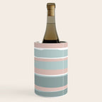 Festive, Abstract, Stripes Pattern, Pink, Green, White Wine Chiller Gallery Image 1