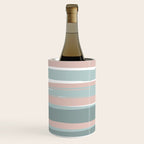 Festive, Abstract, Stripes Pattern, Pink, Green, White Wine Chiller Gallery Image 2