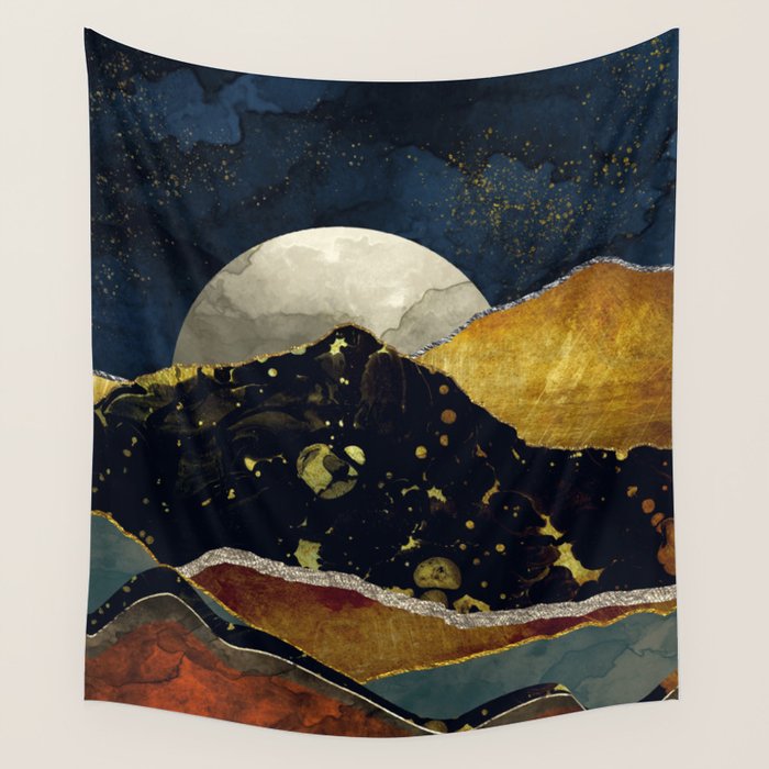 Bronze Night Wall Tapestry Gallery Image 1