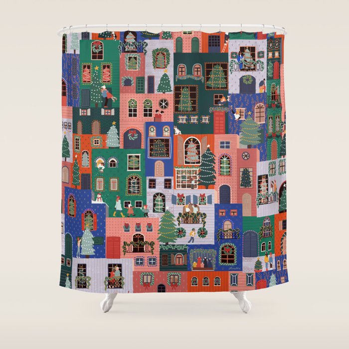Happy Holidays Shower Curtain Gallery Image 1