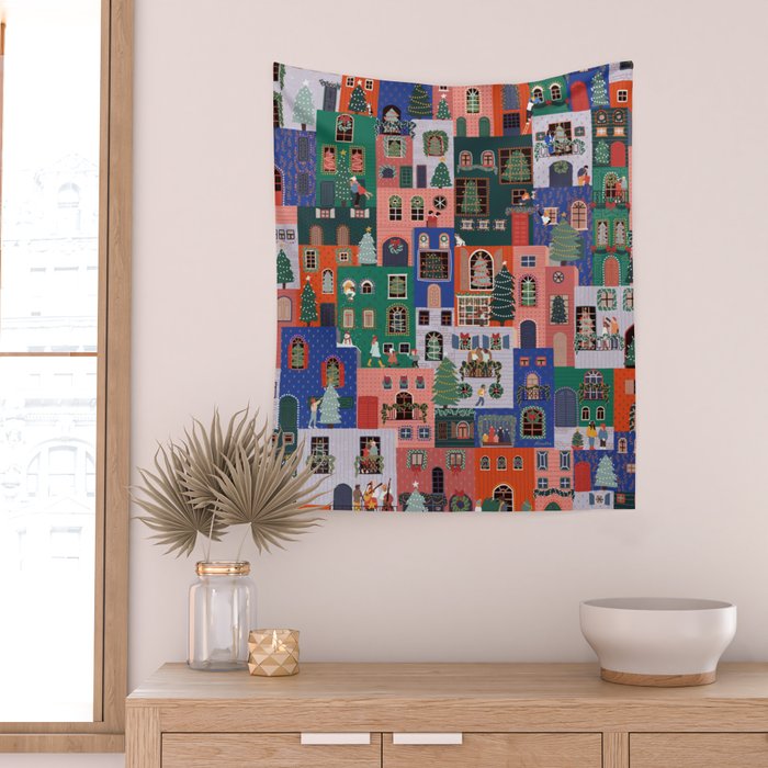 Happy Holidays Wall Tapestry Gallery Image 2