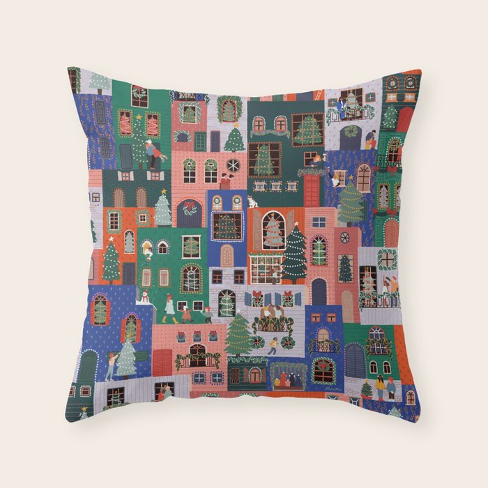 Happy Holidays Throw Pillow Gallery Image 6