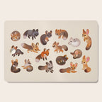 Foxes - beige Cutting Board Gallery Image 1