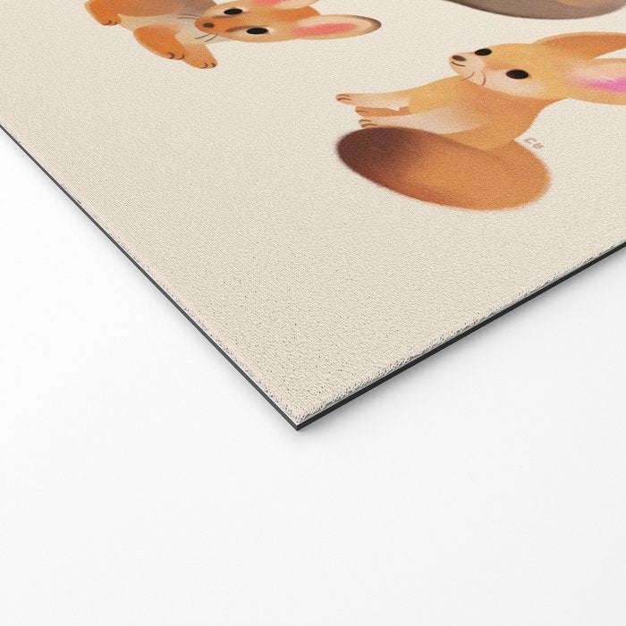 Foxes - beige Welcome Mat Gallery Image 2