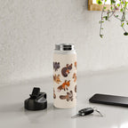 Foxes - beige Water Bottle Gallery Image 4