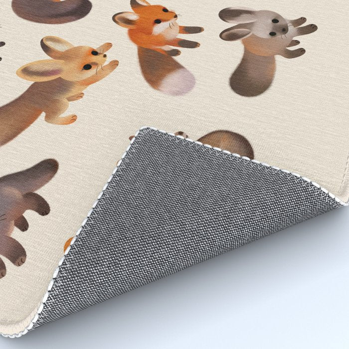 Foxes - beige Rug Gallery Image 4