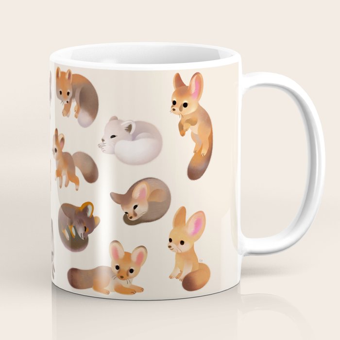 Foxes - beige Coffee Mug Gallery Image 1