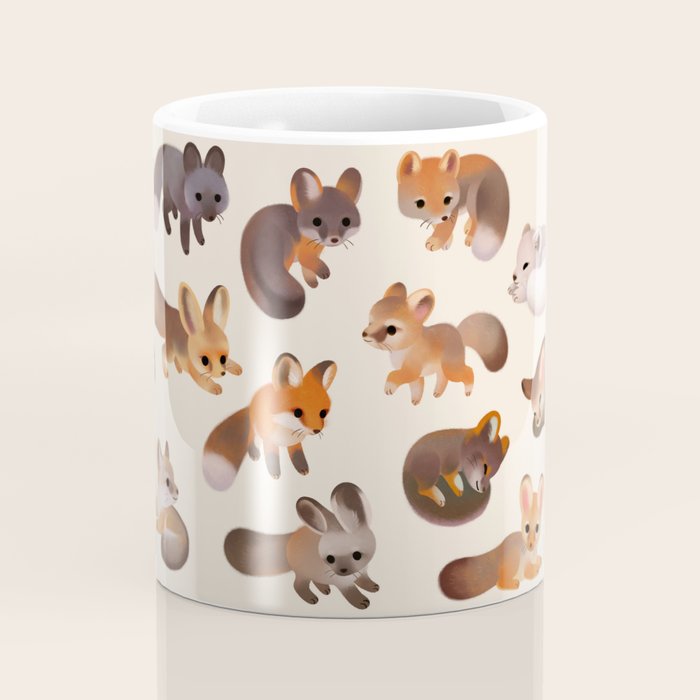 Foxes - beige Coffee Mug Gallery Image 4