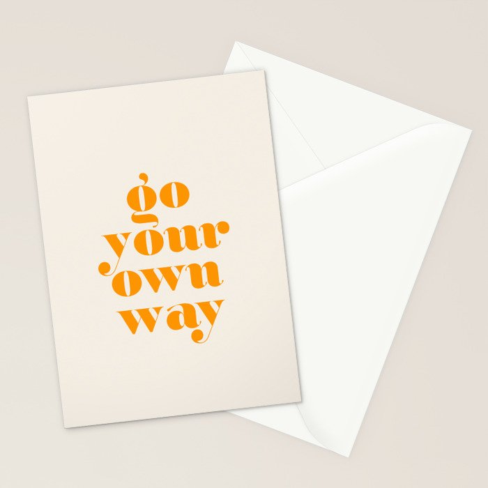 Go Your Own Way Stationery Card Gallery Image 2