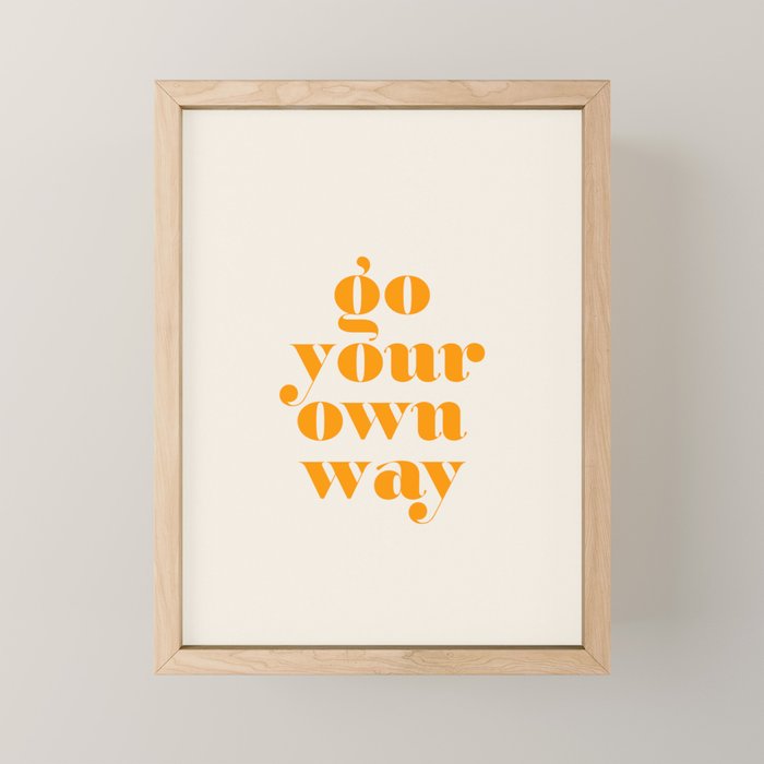 Go Your Own Way Mini Art Print Gallery Image 1