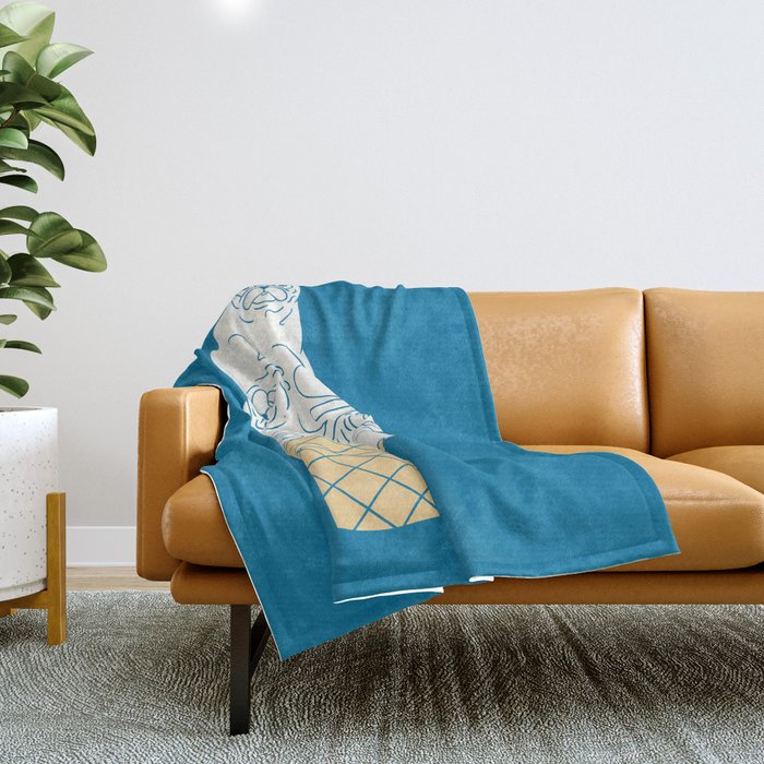 Pug Ice Cream Throw Blanket Gallery Image 1
