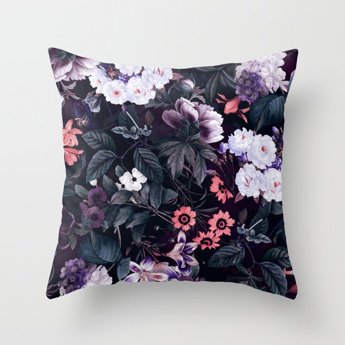 Midnight Garden XXI Throw Pillow Gallery Image 6