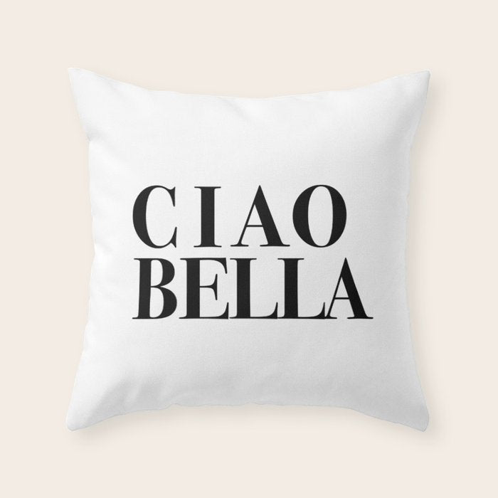 Ciao Bella Throw Pillow Gallery Image 1
