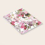 Vintage & Shabby Chic Pink Cockatoo Tropical Flower Jungle Notebook Gallery Image 3